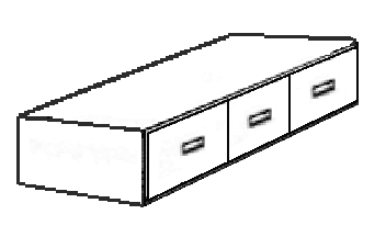 Nittany 3 Drawer Under Bed Unit - Side by Side, Extra Heavy Duty, 81"W